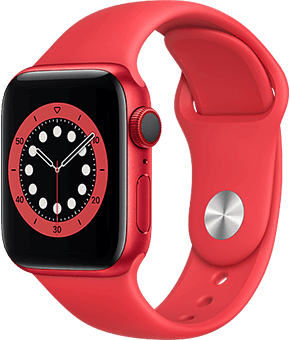 apple watch series 6 aluminium sportarmband rot vorne
