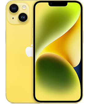 apple iphone 14 gelb vorne