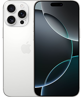 apple iphone 16 pro max titan weiss vorne