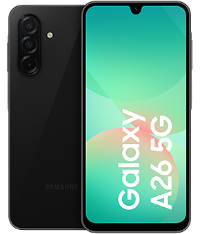 samsung galaxy a26 black vorne