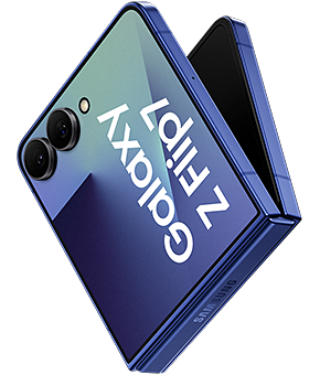 samsung galaxy z flip7 blue shadow seite