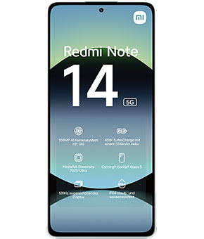 xiaomi redmi note 14 coral green vorne