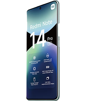 xiaomi redmi note 14 pro coral green seite